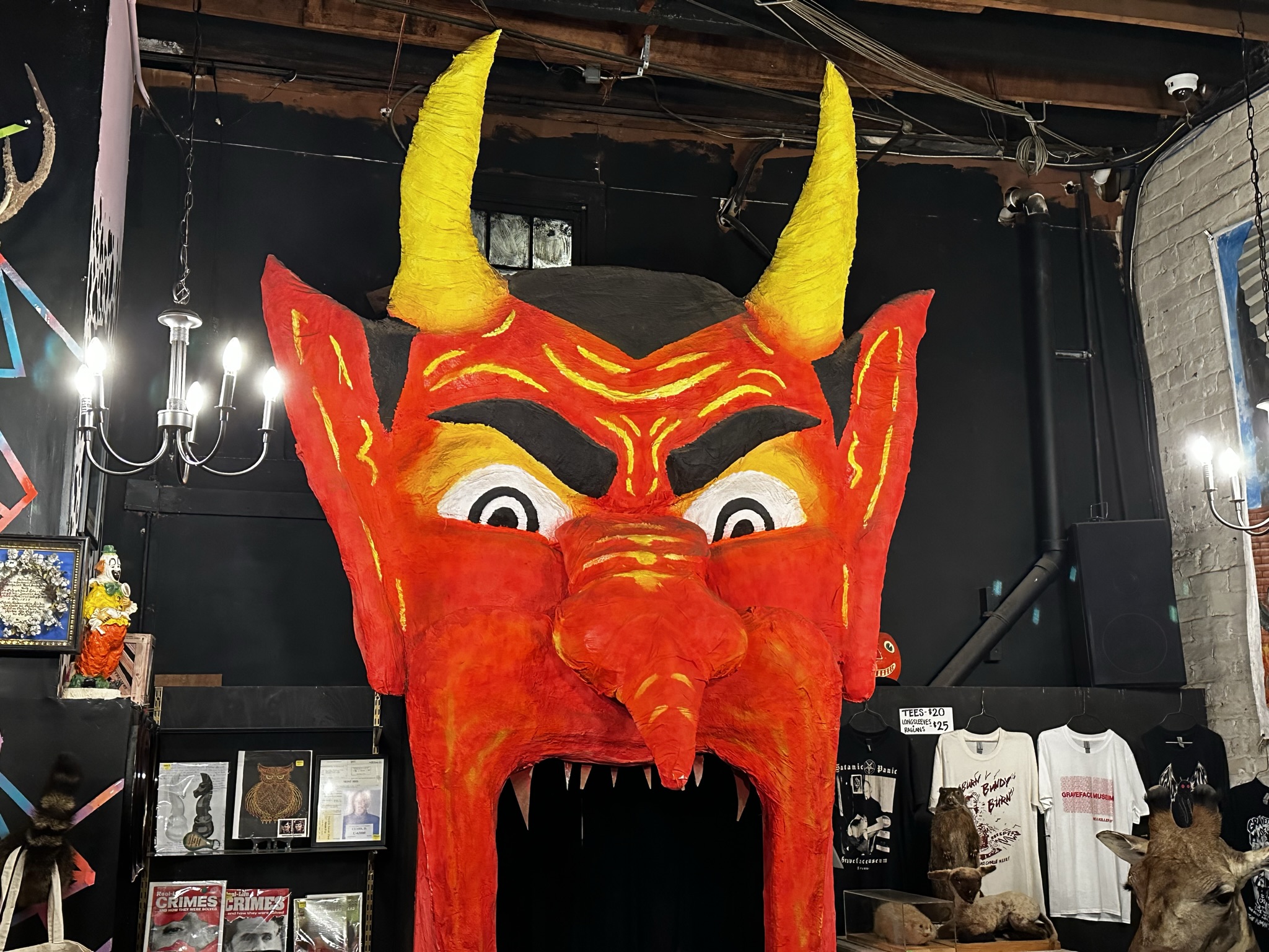 An image of the entrance to the Graveface museum 